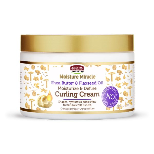 African Pride Moisture Miracle Shea Butter & Flaxseed Oil Moisturize & Define Curling Cream