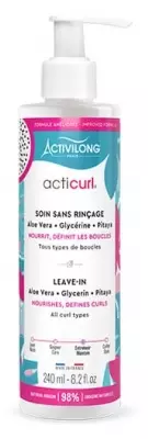 ACTIVILONG - Leave-in Acticurl - Sans Rinçage - Définit Et Nourrit Tous Types de Boucles